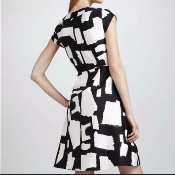 Kate Spade Jane Black & White Abstract Dress - Picture 2 of 9